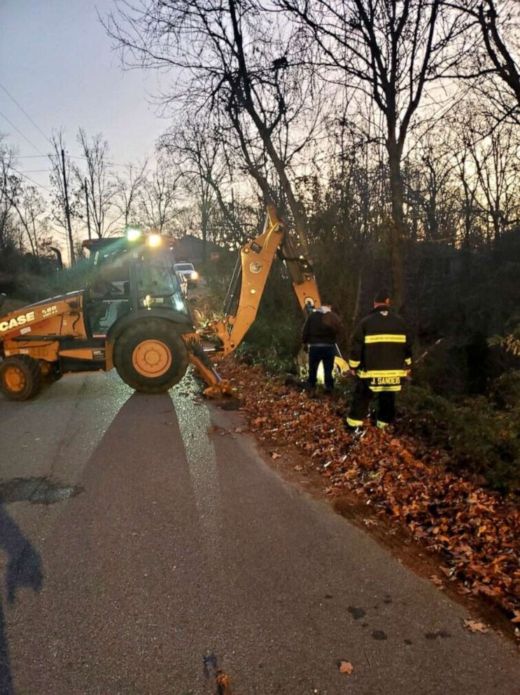 PHOTO: Firefighters rescued a dog trapped in a drainage culvert in Bella Vista, Arkansas, on Tuesday, Nov. 22, 2022.