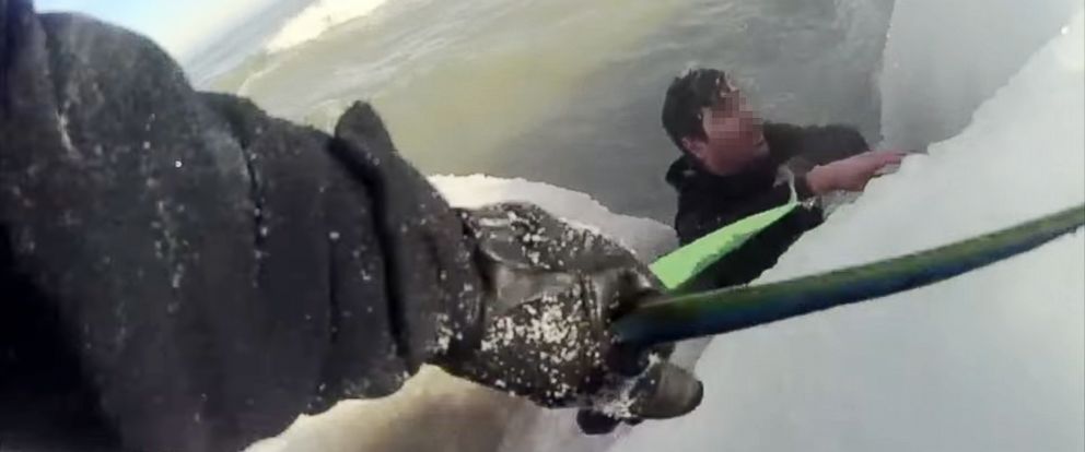 Chicago Police Rescue Man Who Jumped In Icy Lake Michigan To Save His