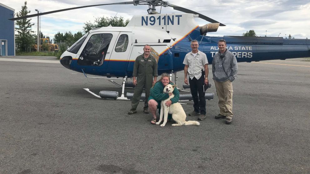 PHOTO: Amelia Milling was rescued by a trained husky, Nanook, who stayed by her side until Alaska State Troopers arrived at her location.