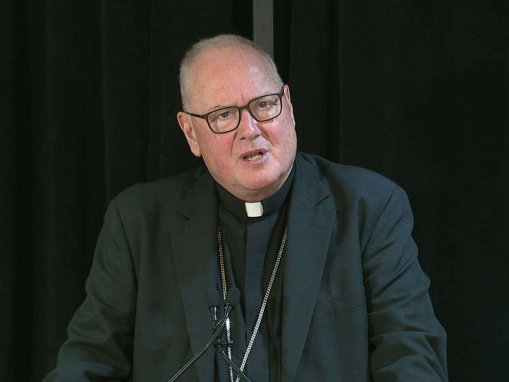 PHOTO: Cardinal Timothy Dolan is shown at a press conference, Sept. 30, 2019, in New York.