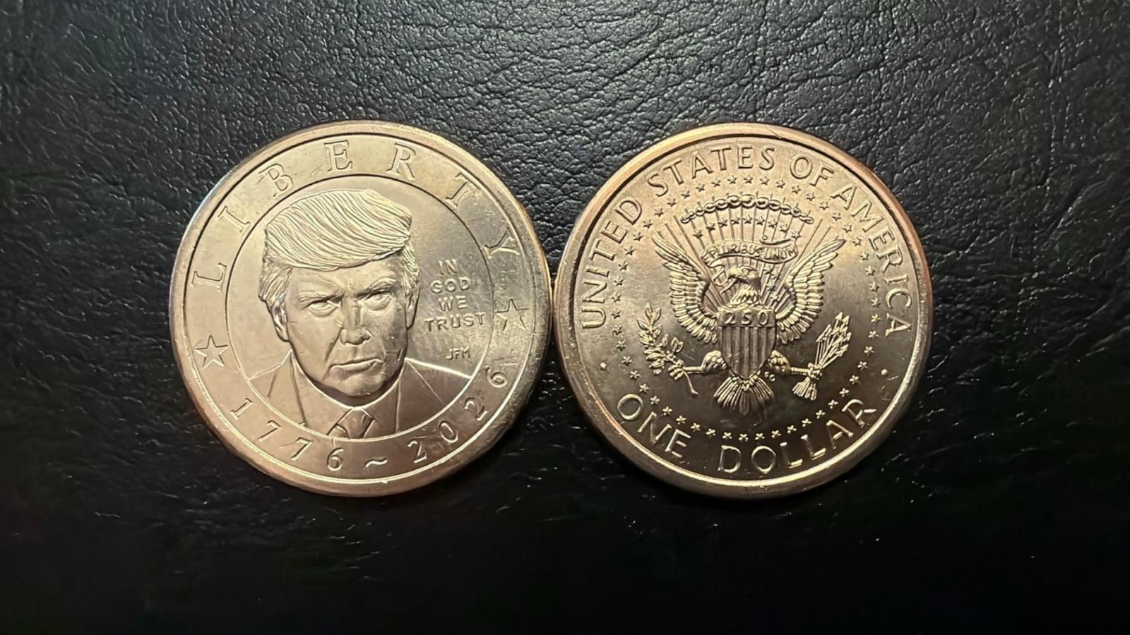 Trump's face is now on money, with $1 coins going into circulation