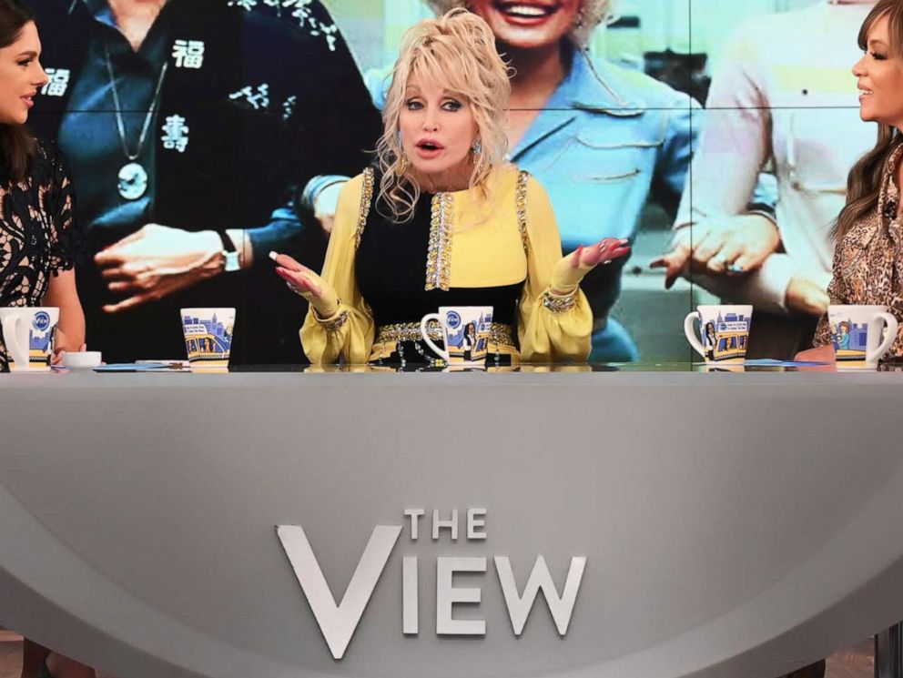 Resulta ng larawan para sa dolly parton on the view