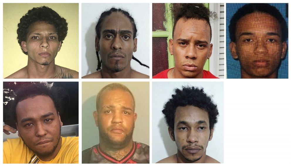 PHOTO: Photos provided by the Dominican Republic National Police onJune 12, 2019, show the suspects detained in connection with the shooting of former Red Sox star David Ortiz in Santo Domingo, Dominican Republic.