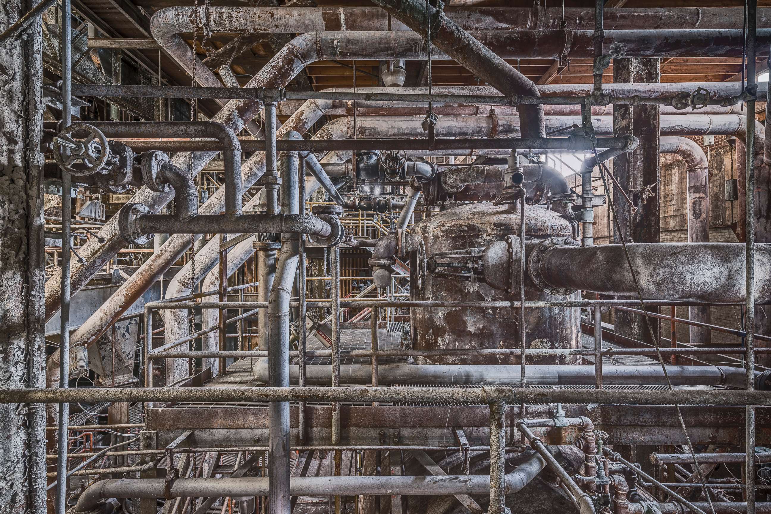 PHOTO: The boiler house of the Domino Sugar Refinery.