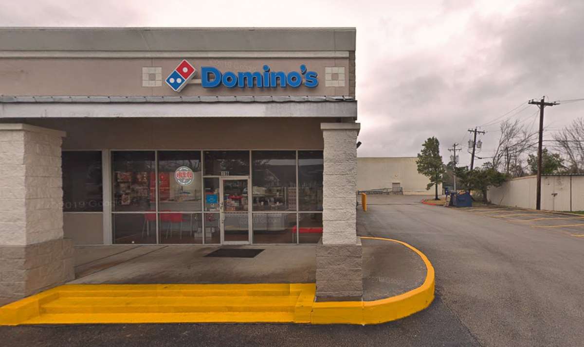 PHOTO: The storefront of Dominos Pizza in Friendswood, Texas, is seen in a Google Maps Street View image dated January 2019.