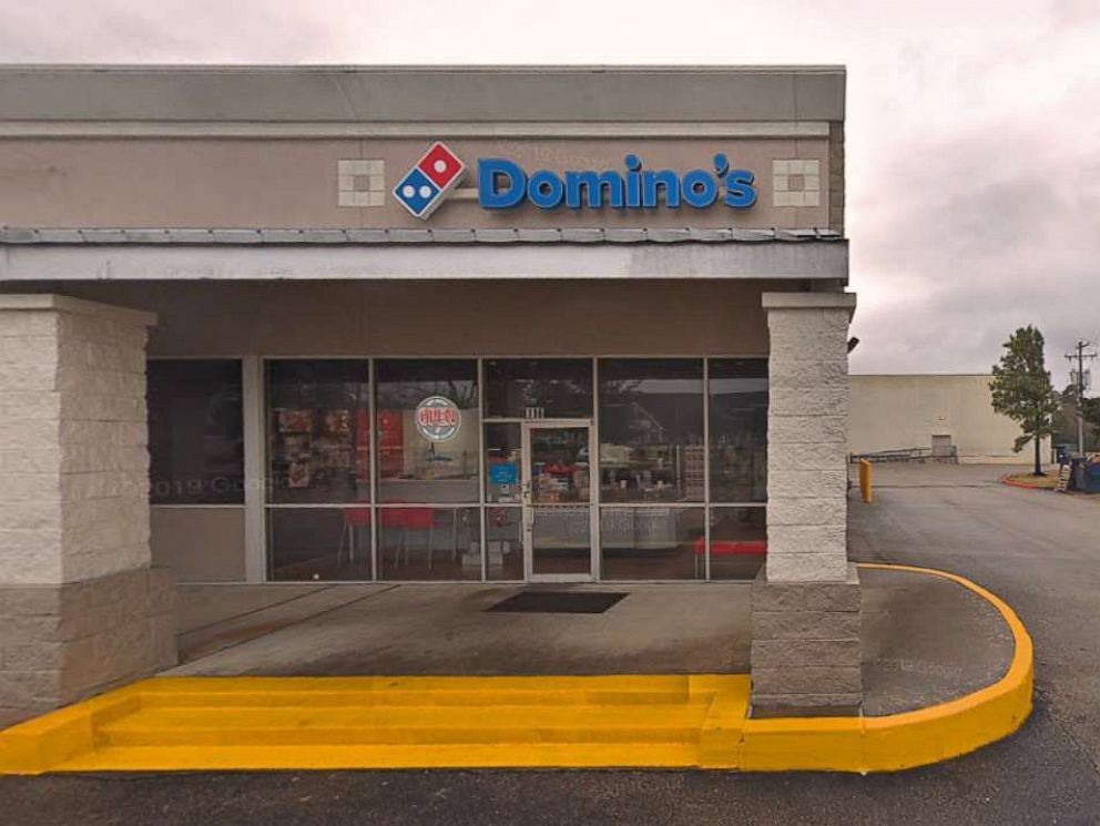 Dominos Pizza in Friendswood Texas is seen in a Google Maps Street View image dated January 2019