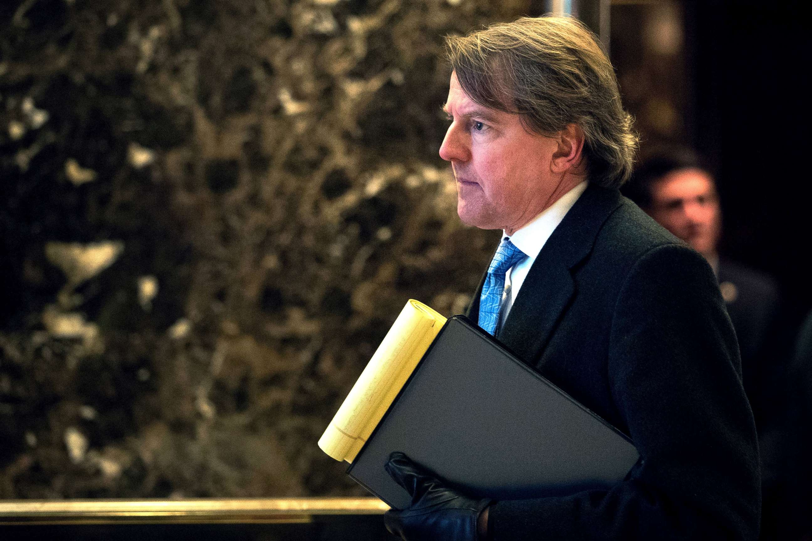 PHOTO: Don McGahn, White House Counsel to President-elect Donald Trump, arrives at Trump Tower in New York City, Jan. 9, 2017.