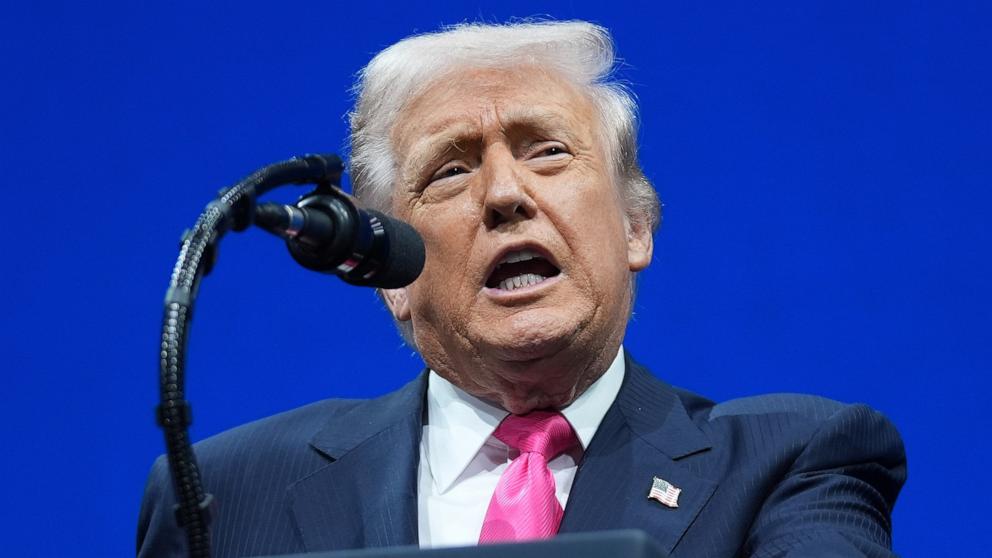 PHOTO: President Donald Trump speaks during the Saudi Investment Forum at the Kennedy Center, Nov. 19, 2025, in Washington.