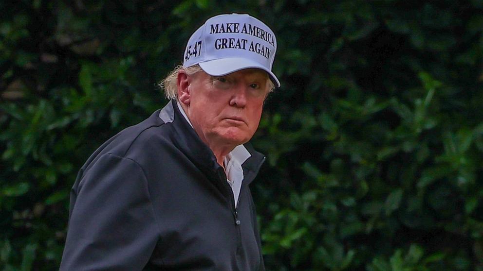 PHOTO: President Donald Trump walks to the Oval Office at the White House on June 1, 2025 in Washington.