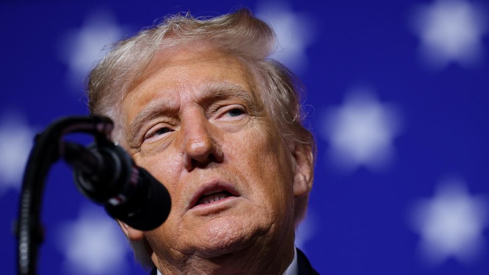 PHOTO: President Donald Trump speaks to senior military leaders at Marine Corps Base Quantico, September 30, 2025 in Quantico, Virginia.