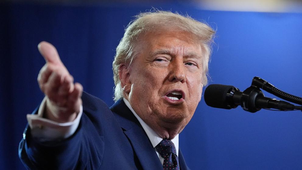 PHOTO: President Donald Trump speaks at Rockland Community College, May 22, 2026, in Suffern, N.Y. 