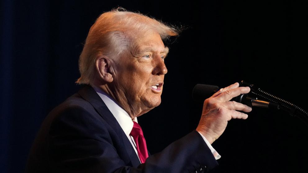 PHOTO: President Donald Trump speaks at the National Prayer Breakfast, Feb. 6, 2025, in Washington.
