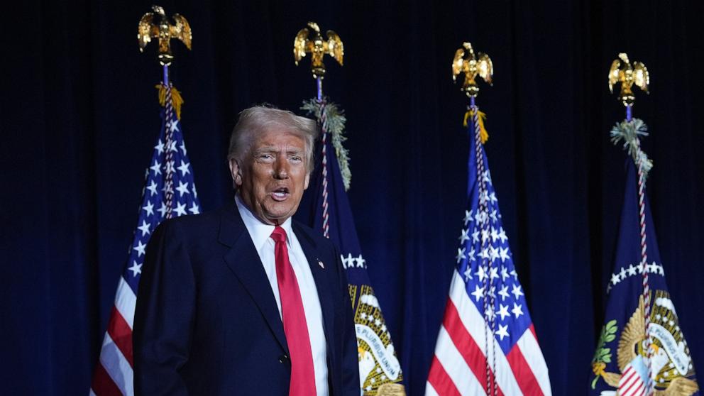 PHOTO: President Donald Trump attends the National Prayer Breakfast at Washington Hilton, Feb. 6, 2025, in Washington. 