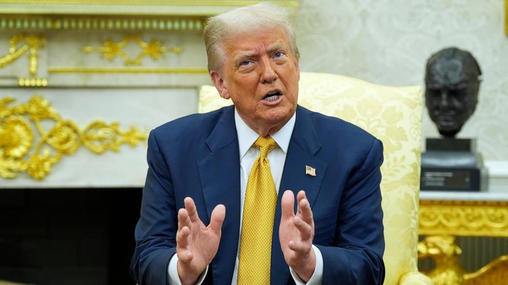 PHOTO: President Donald Trump meets with Philippine President Ferdinand Marcos Jr., in the Oval Office of the White House, July 22, 2025, in Washington.