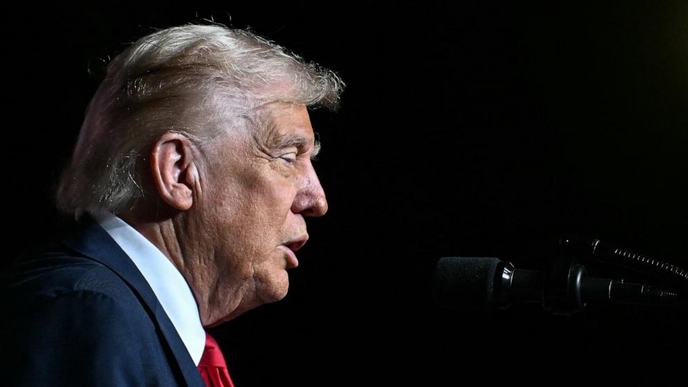 PHOTO: President Donald Trump speaks to senior military leaders at Marine Corps Base Quantico, September 30, 2025 in Quantico, Virginia.