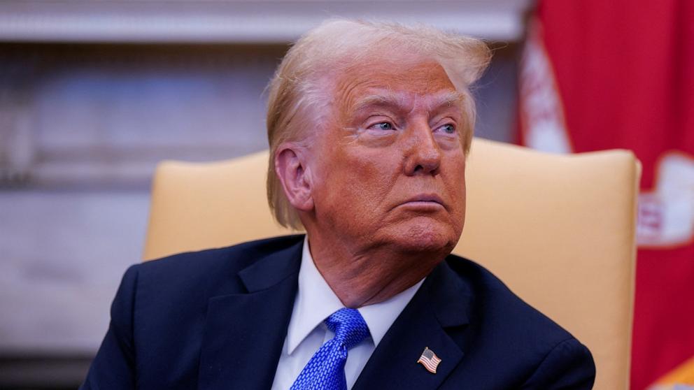 PHOTO: President Donald Trump meets with Japan's Prime Minister Shigeru Ishiba at the White House in Washington, Feb. 7, 2025. 