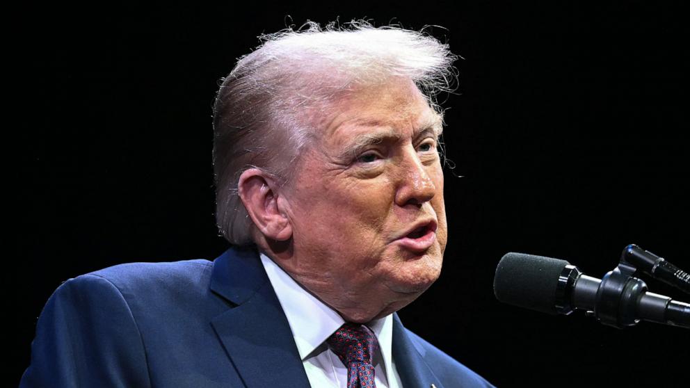 PHOTO: President Donald Trump speaks at a hearing of the Religious Liberty Commission at the Museum of the Bible, Monday, Sept. 8, 2025, in Washington.
