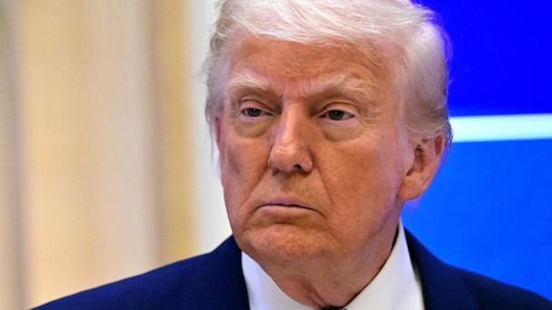 President Donald Trump attends a business forum at Qasr Al Watan during the final stop of his Gulf visit, in Abu Dhabi, United Arab Emirates, May 16, 2025. 