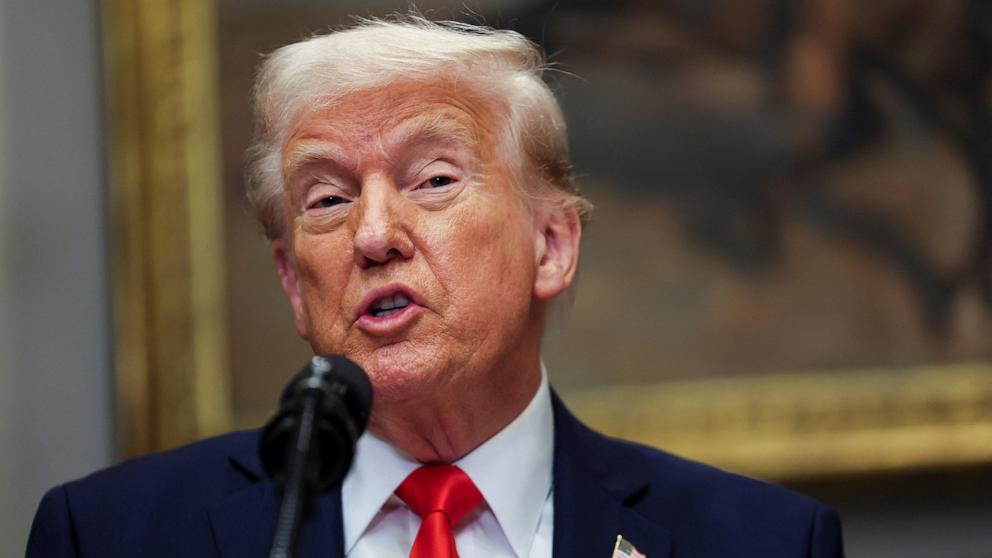 PHOTO: President Donald Trump makes an announcement about an investment from Taiwan Semiconductor Manufacturing Company at the White House in Washington, Mar. 3, 2025. 