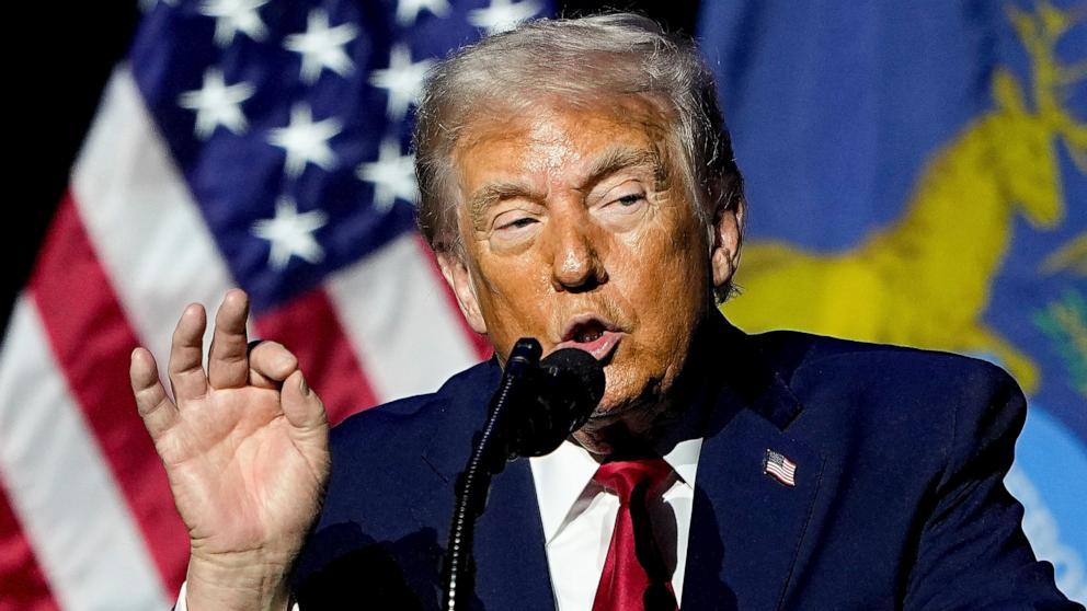 PHOTO: President Donald Trump speaks at the Detroit Economic Club, Jan. 13, 2026 in Detroit.