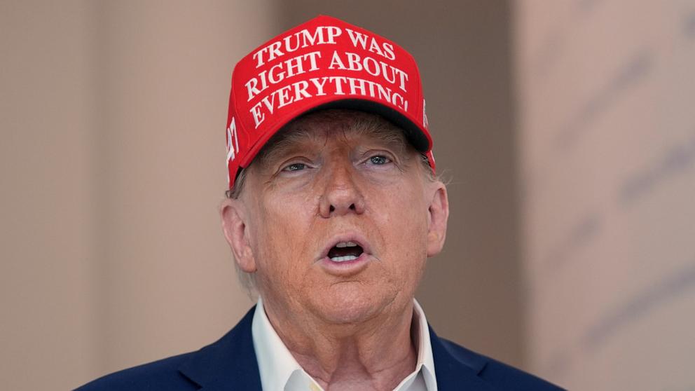 PHOTO: President Donald Trump speaks at The People's House museum, Aug. 22, 2025, in Washington.