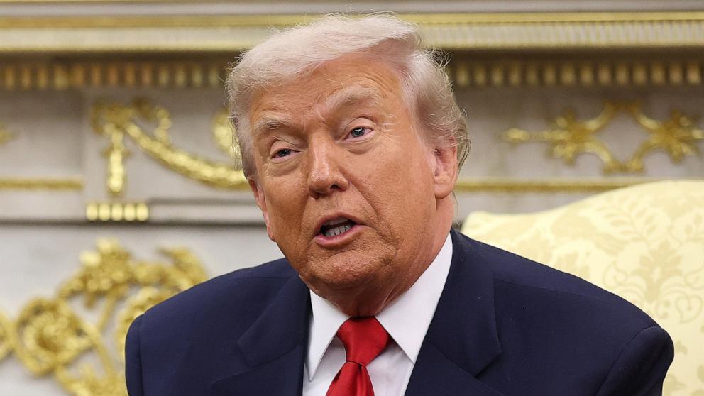 PHOTO: President Donald Trump meets Saudi Arabia's Crown Prince Mohammed bin Salman in the Oval Office of the White House, Nov. 18, 2025, in Washington.