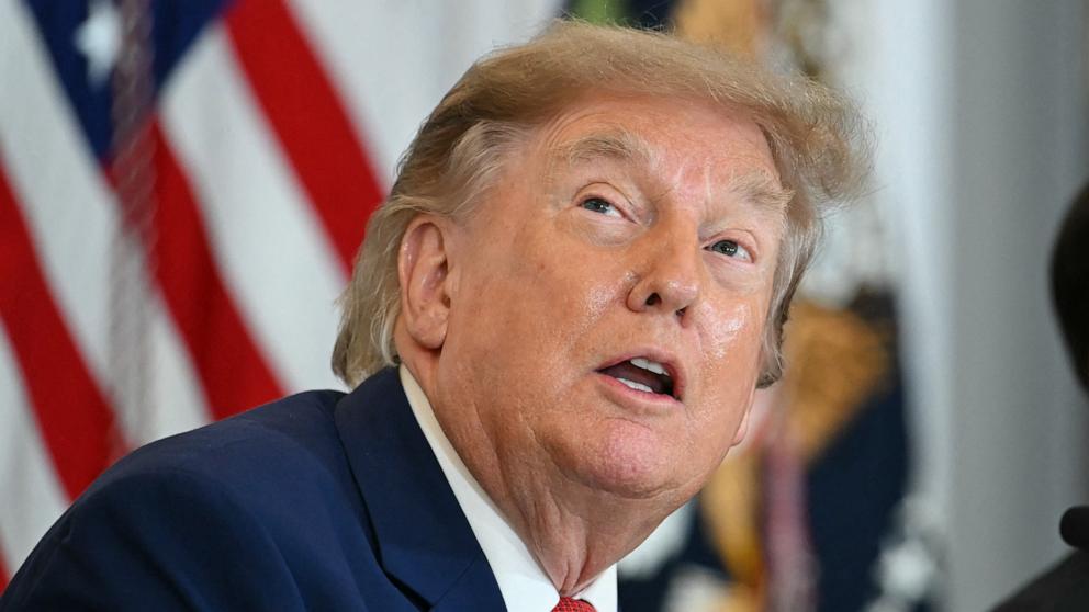 PHOTO: President Donald Trump participates in a roundtable on the American mining industry at the US Department of State in Washington, August 7, 2026. 