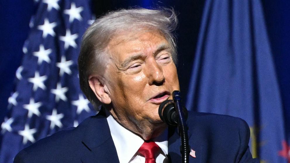 PHOTO: President Donald Trump speaks at the Detroit Economic Club, Jan. 13, 2026 in Detroit.