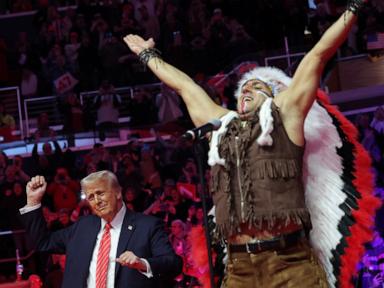 Trump dances to 'YMCA' with Village People at pre-inaugural victory rally