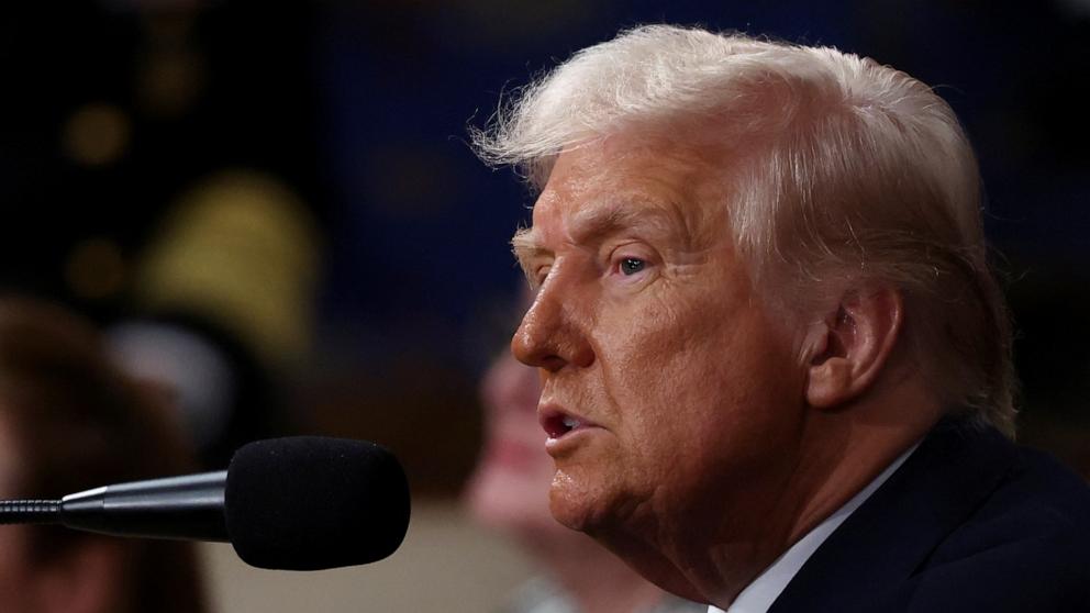 President Donald Trump addresses a joint session of Congress in the House chamber at the U.S. Capitol in Washington, March 4, 2025.U.S. President Trump delivers a speech to a joint session of Congress