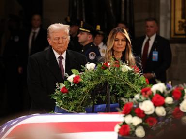 Trump pays his respects to Jimmy Carter at the Capitol