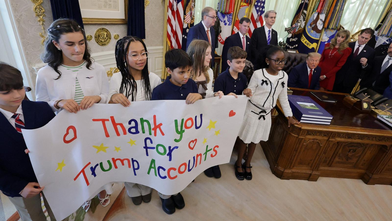 Trump announces 'historic' enrollment of 70 million children into Trump Accounts