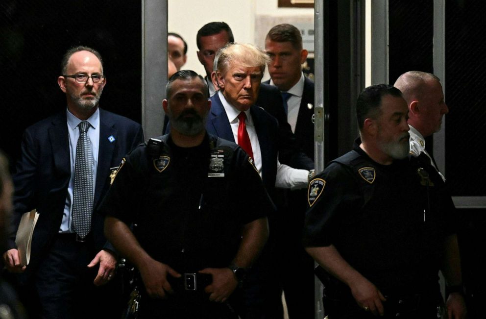 PHOTO: Former President Donald Trump arrives at court, Apr. 4, 2023, in New York.