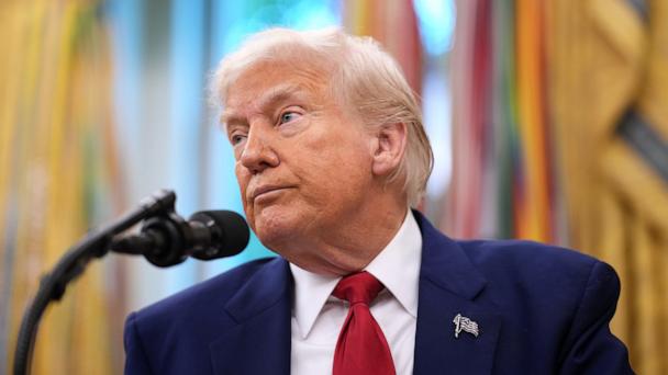 President Donald Trump speaks during a swearing in ceremony for interim U.S. Attorney for Washington, D.C. Jeanine Pirro in the Oval Office of the White House, May 28, 2025 in Washington.