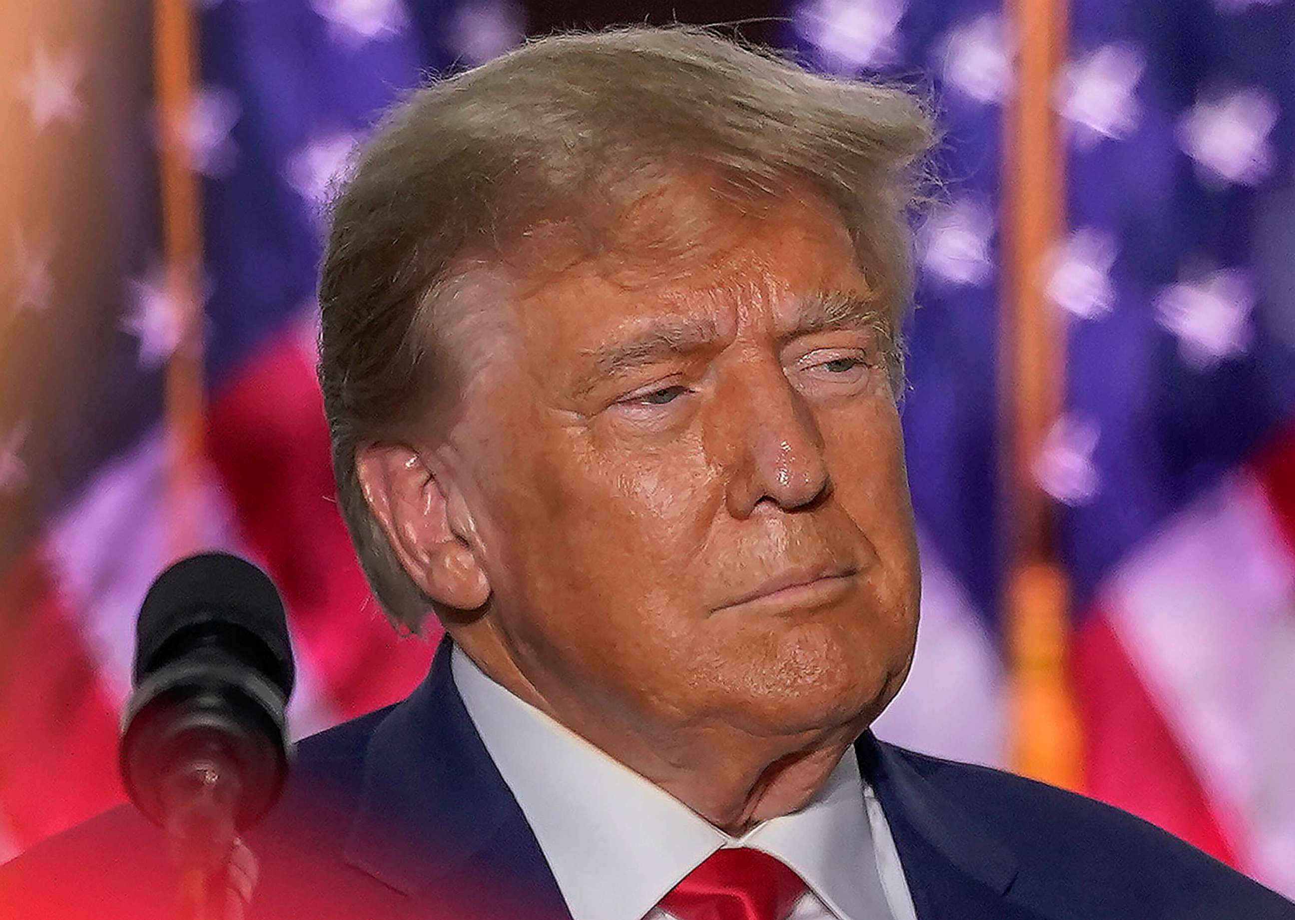 PHOTO: FILE - Former President Donald Trump speaks to supporters at Trump National Golf Club Bedminster, June 13, 2023, in Bedminster, N.J.