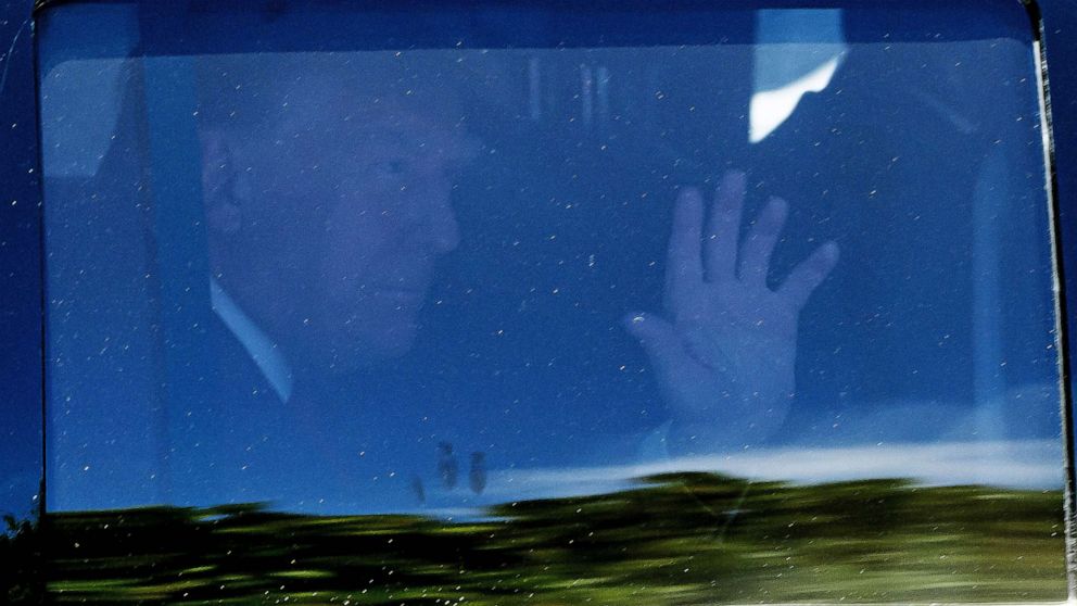 PHOTO: Former President Donald Trump arrives to the Wilkie D. Ferguson Jr. United States Courthouse in Miami, June 13, 2023.