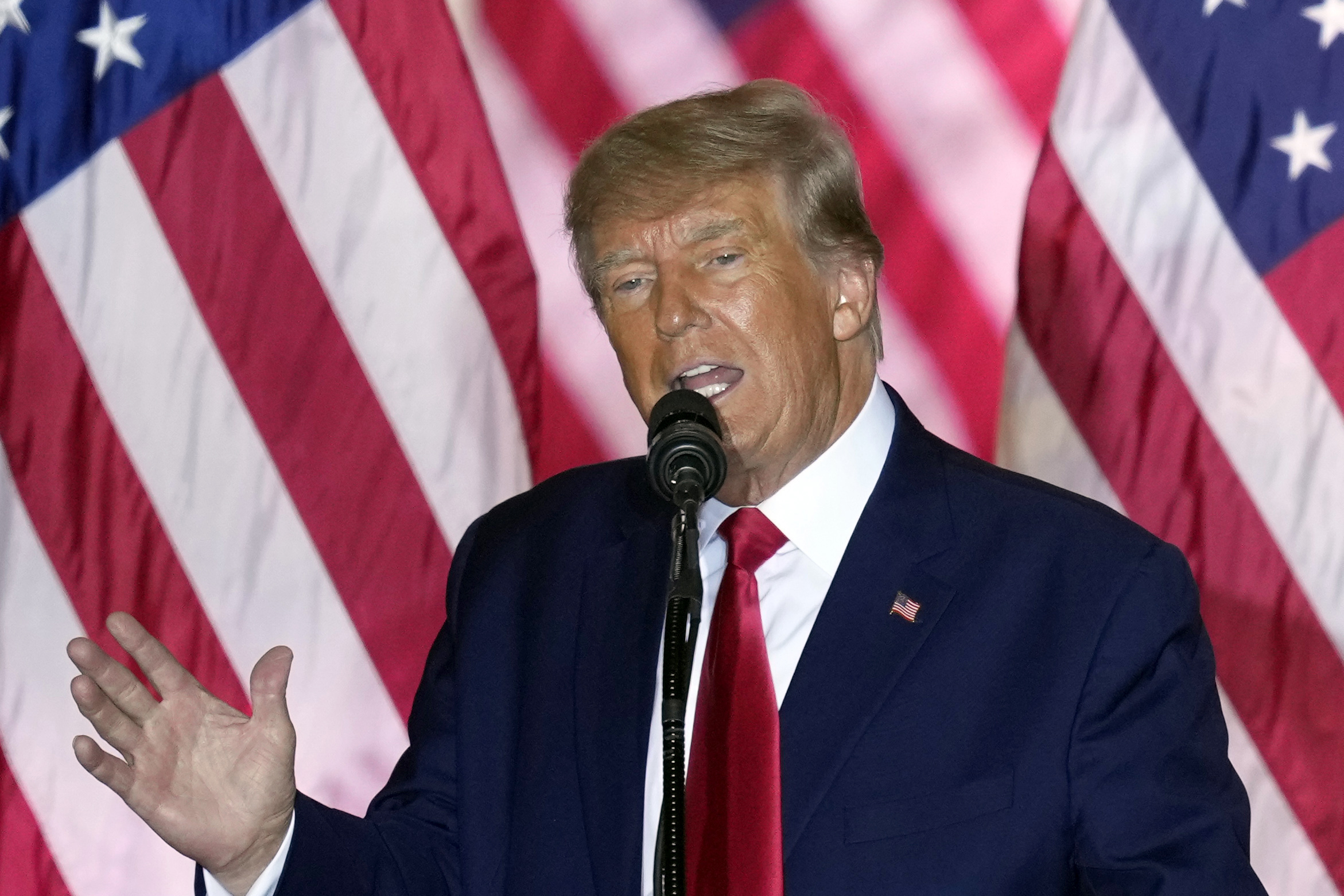 PHOTO: Former President Donald Trump announces a third run for president as he speaks at Mar-a-Lago in Palm Beach, Fla., Nov. 15, 2022.