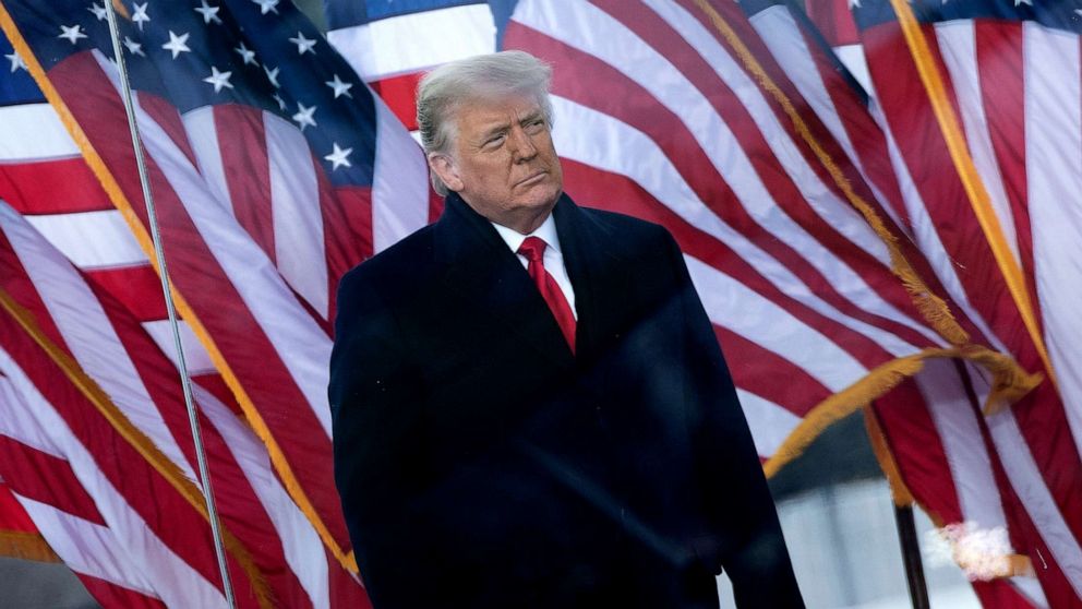 PHOTO: President Donald Trump speaks to supporters from The Ellipse, January 6, 2021, in Washington.