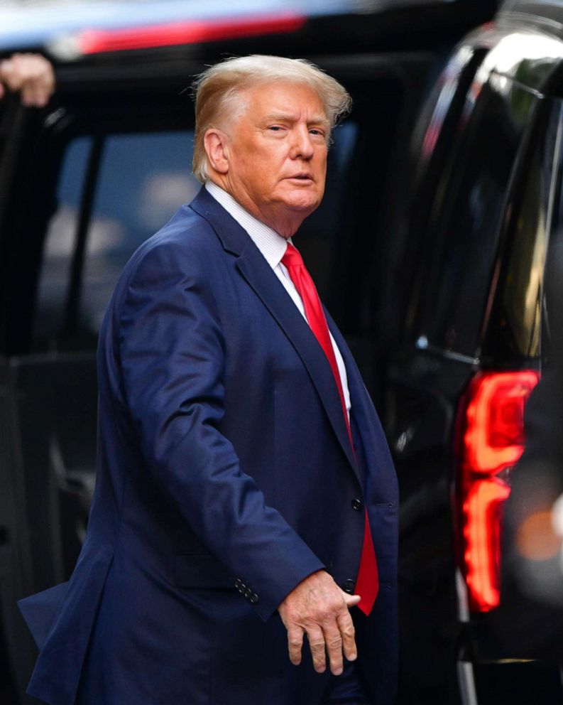 PHOTO: Former President Donald Trump leaves Trump Tower in New York on May 18, 2021.