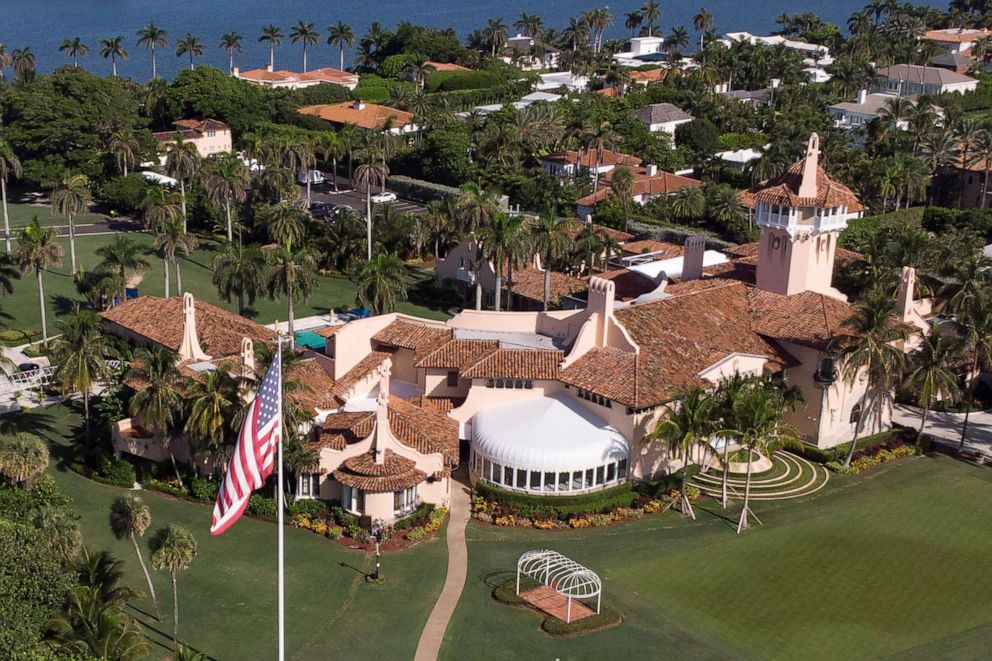 PHOTO: An aerial view shows Mar-a-Lago in Palm Beach, Fla., Aug. 15, 2022.