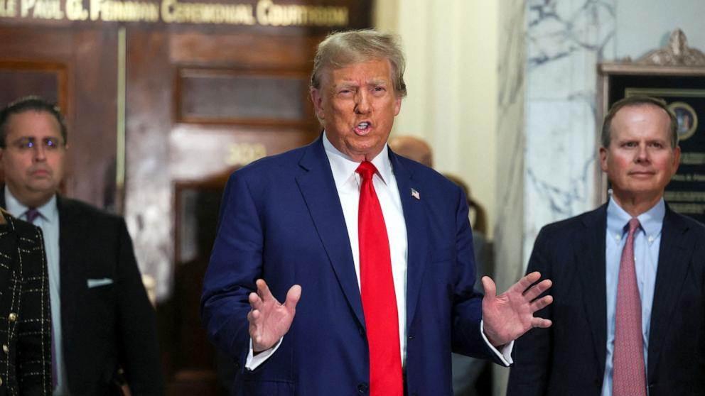 PHOTO: Former President Donald Trump attends the closing arguments in the Trump Organization civil fraud trial at New York State Supreme Court in the Manhattan borough of New York City, Jan.11, 2024.