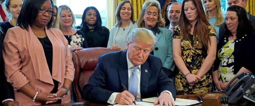 Photo President Donald Trump Signs H R 1865 The Allow States And Victims To Fight Photo President Donald Trump Signs H R 1865 The Allow States And Victims To Fight