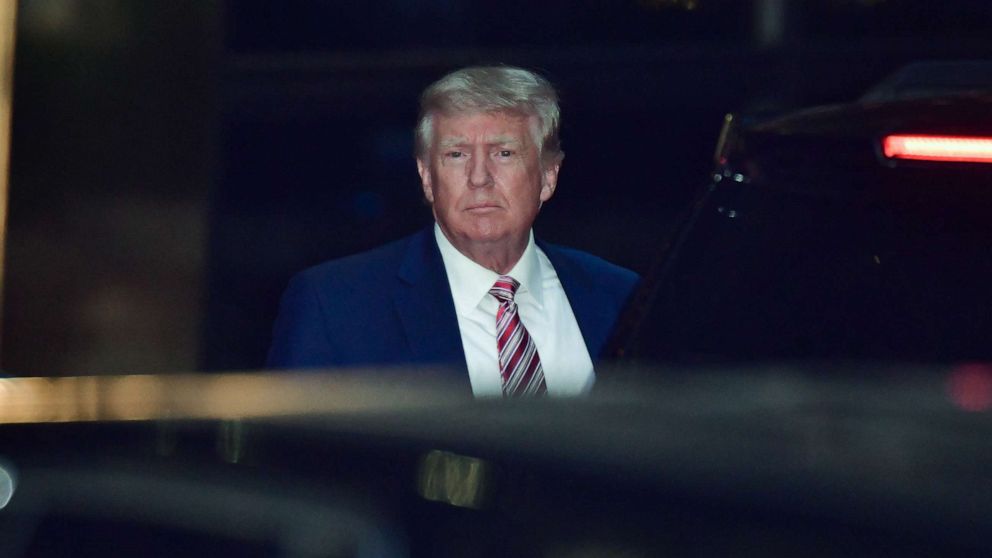 PHOTO: Donald Trump leaves Trump Tower in New York on Oct. 18, 2021.