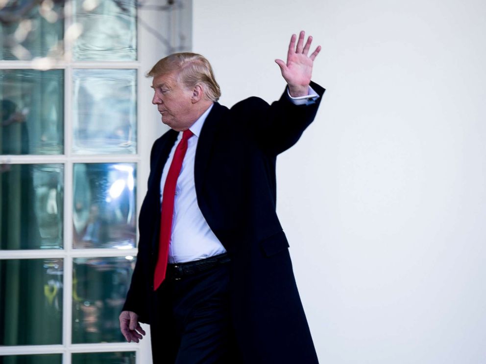 PHOTO: President Donald Trump leaves after speaking about a temporary reopening of the U.S. government while making a statement in the Rose Garden of the White House, Jan. 25, 2019 in Washington.
