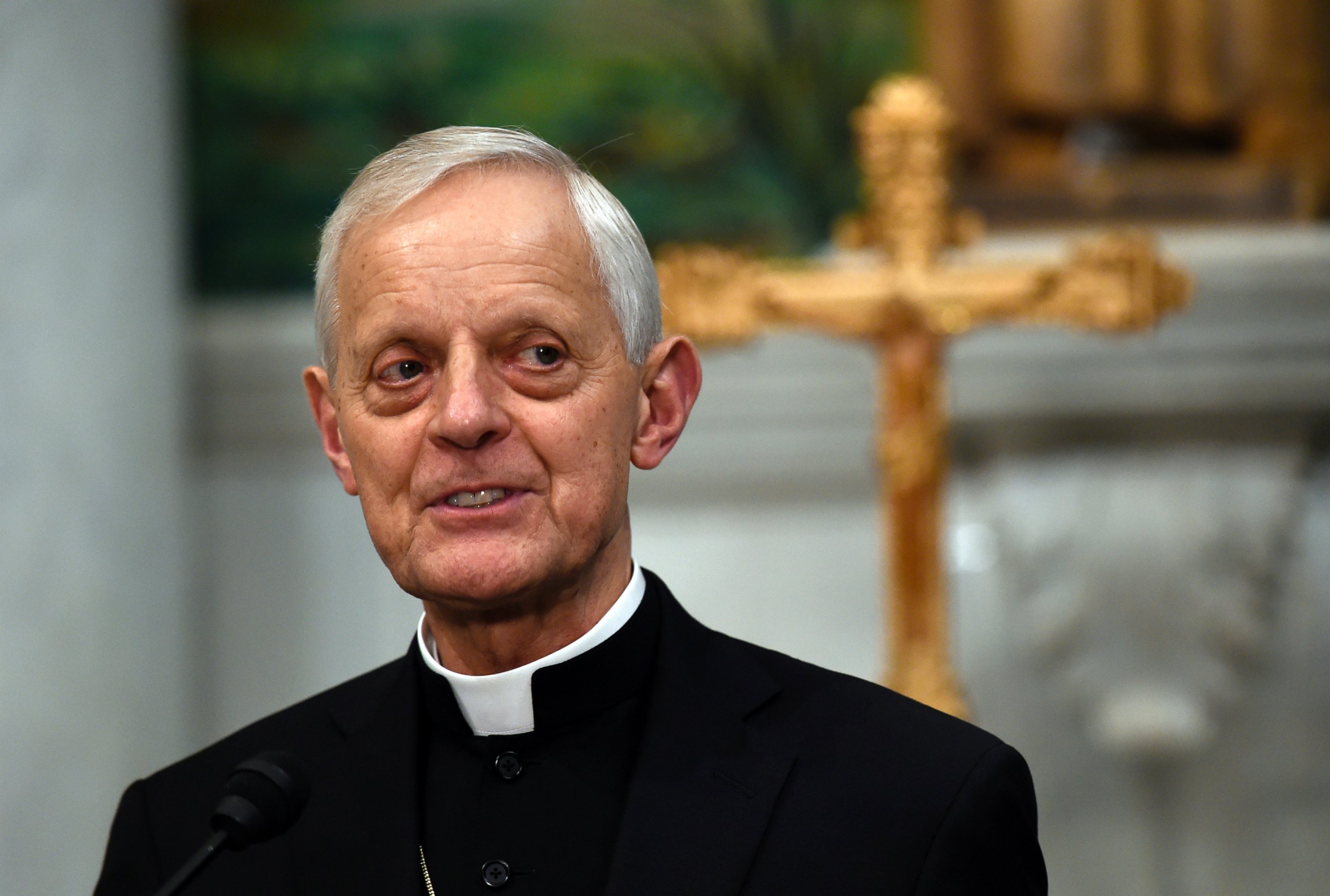 In this June 30, 2015, file photo Cardinal Donald Wuerl, archbishop of Washington, speaks during a news conference at the Cathedral of St. Matthew the Apostle in Washington.