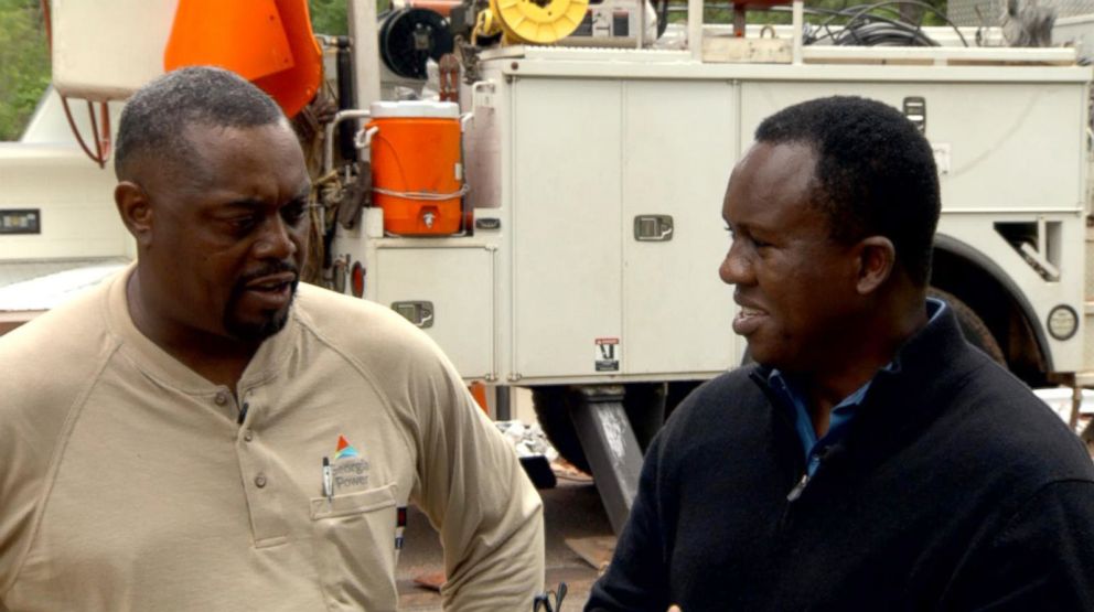 PHOTO: Donnie Lumpkin, an electric line worker, has worked with Georgia Power for 35 years. Two years ago, he suffered an injury that he feared was a career-ender.