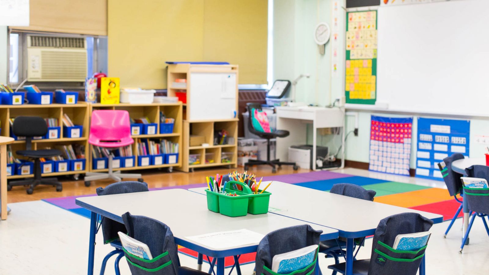 PHOTO: A classroom benefited by the nonprofit group Donor's Choose is photographed here in this handout photo.