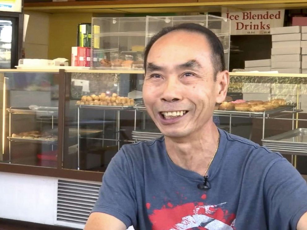 PHOTO: Donut shop owner John Chhan is grateful for the support of his customers in Seal Beach, Calif. When his wife, Stalla, fell ill, they bought up his daily supply so he could close shop and head home to take care of her.