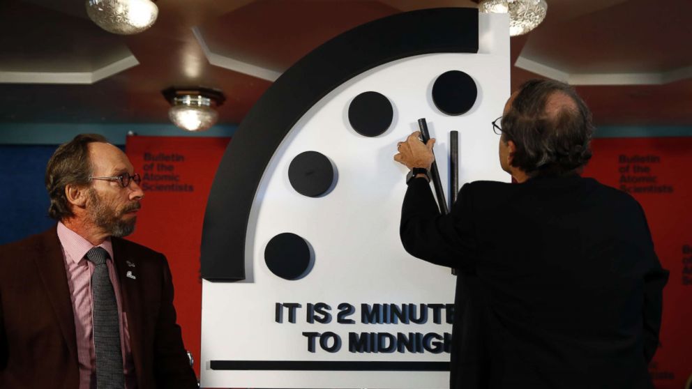 'Doomsday Clock' ticks 30 seconds closer to midnight's apocalyptic ...
