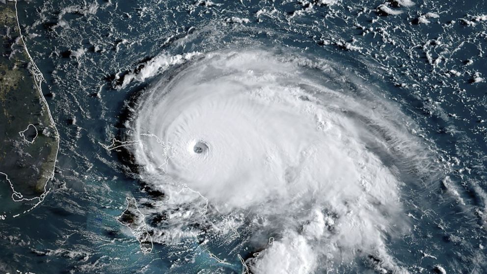 PHOTO: Hurricane Dorian approaches the Bahamas and Florida at 8:00 a.m. EST, Sept. 1, 2019.